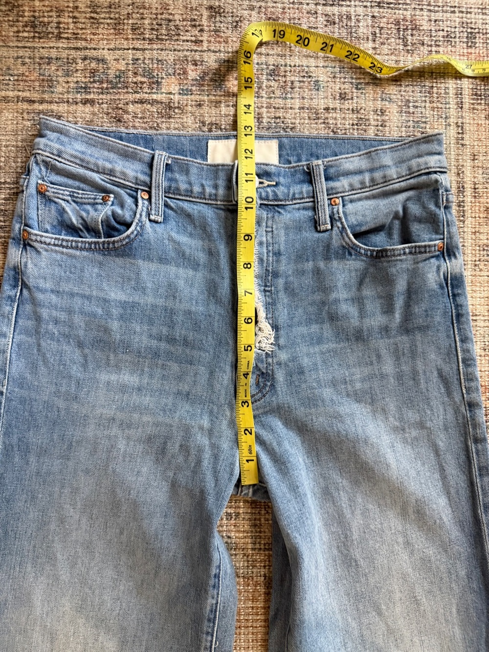 Mother The Flycut Tomcat Roller Wide Leg Jeans Size 30 - Picture 10 of 11